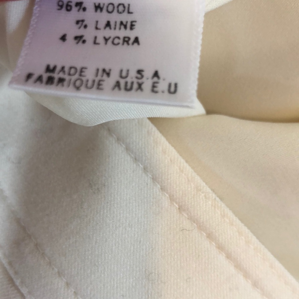 Lk NEW THEORY ivory wool skirt w/pockets Sz 10 - Picture 4 of 4